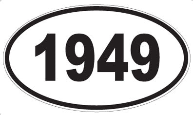 1949 - Oval Sticker