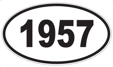 1957 - Oval Sticker