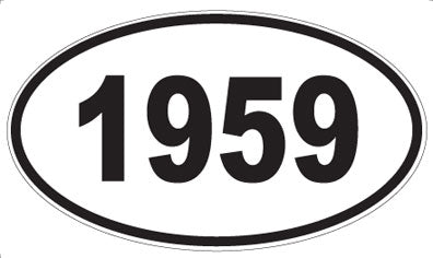 1959 - Oval Sticker