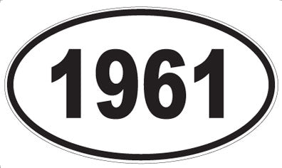 1961 - Oval Sticker