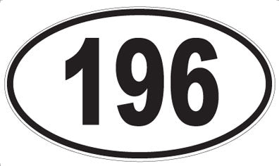 196 - Oval Sticker