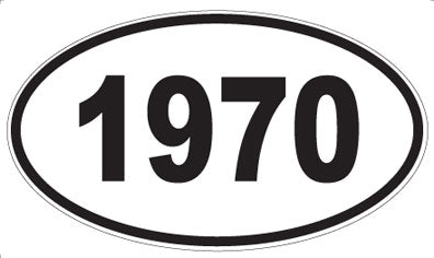 1970 - Oval Sticker