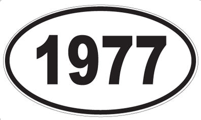 1977 - Oval Sticker