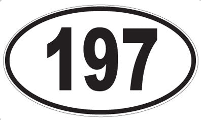 197 - Oval Sticker