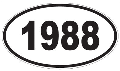 1988 - Oval Sticker