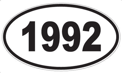1992 - Oval Sticker