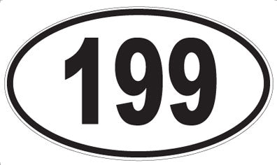 199 - Oval Sticker