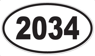 2034 - Oval Sticker
