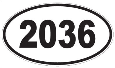 2036 - Oval Sticker