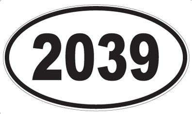 2039 - Oval Sticker