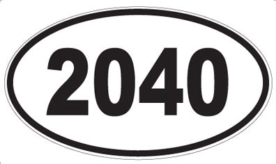 2040 - Oval Sticker