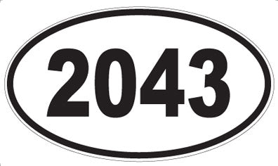 2043 - Oval Sticker