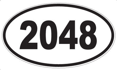 2048 - Oval Sticker