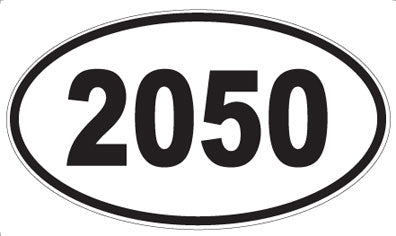 2050 - Oval Sticker