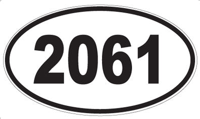 2061 - Oval Sticker