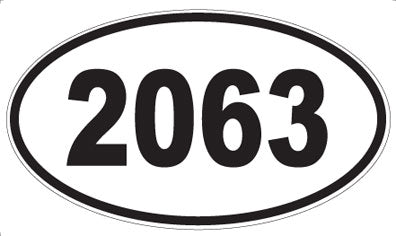 2063 - Oval Sticker