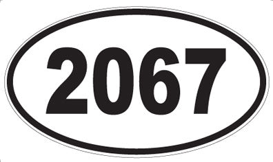 2067 - Oval Sticker