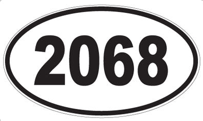 2068 - Oval Sticker