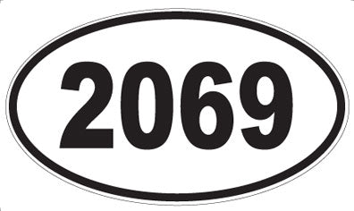 2069 - Oval Sticker