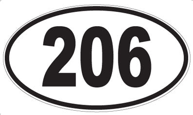 206 - Oval Sticker