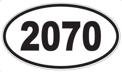 2070 - Oval Sticker