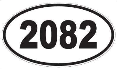 2082 - Oval Sticker