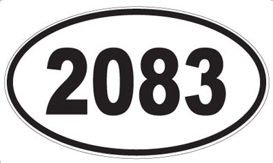 2083 - Oval Sticker