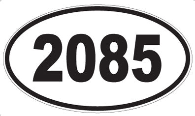 2085 - Oval Sticker