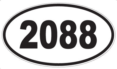 2088 - Oval Sticker