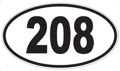 208 - Oval Sticker