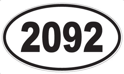 2092 - Oval Sticker