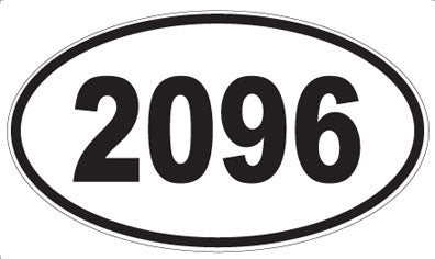 2096 - Oval Sticker