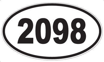 2098 - Oval Sticker
