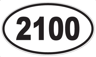 2100 - Oval Sticker