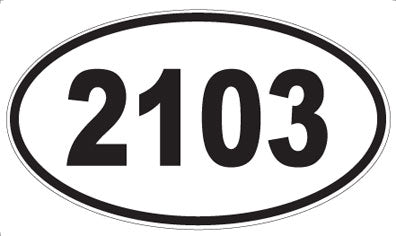 2103 - Oval Sticker