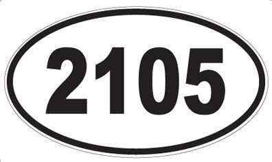 2105 - Oval Sticker
