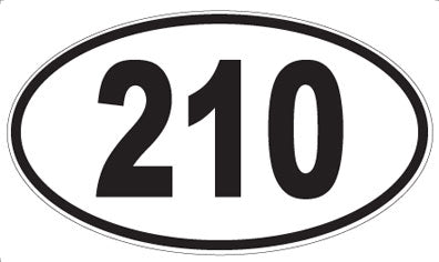 210 - Oval Sticker
