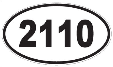 2110 - Oval Sticker