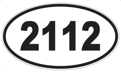 2112 - Oval Sticker