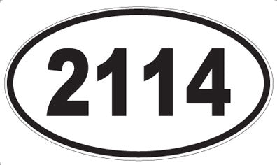 2114 - Oval Sticker