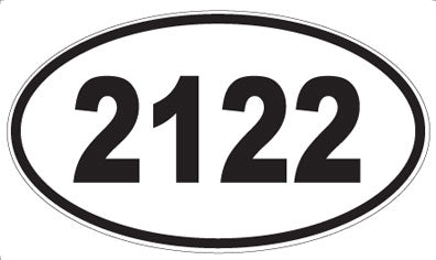 2122 - Oval Sticker
