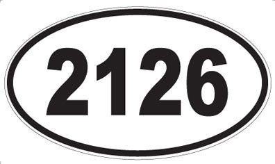 2126 - Oval Sticker