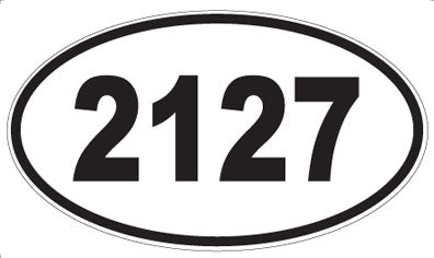 2127 - Oval Sticker