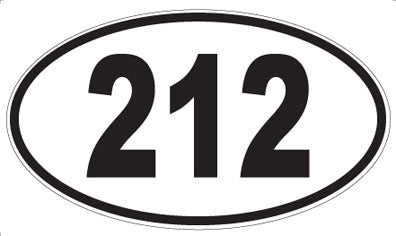 212 - Oval Sticker