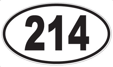 214 - Oval Sticker