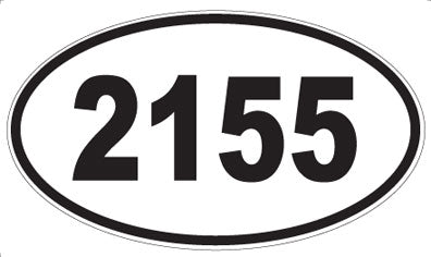 2155 - Oval Sticker