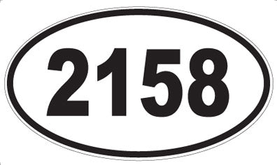2158 - Oval Sticker