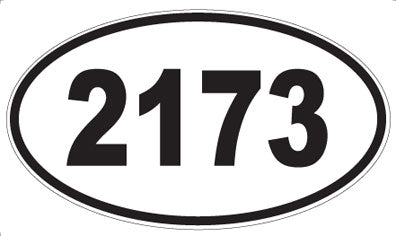 2173 - Oval Sticker
