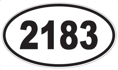 2183 - Oval Sticker