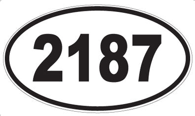 2187 - Oval Sticker